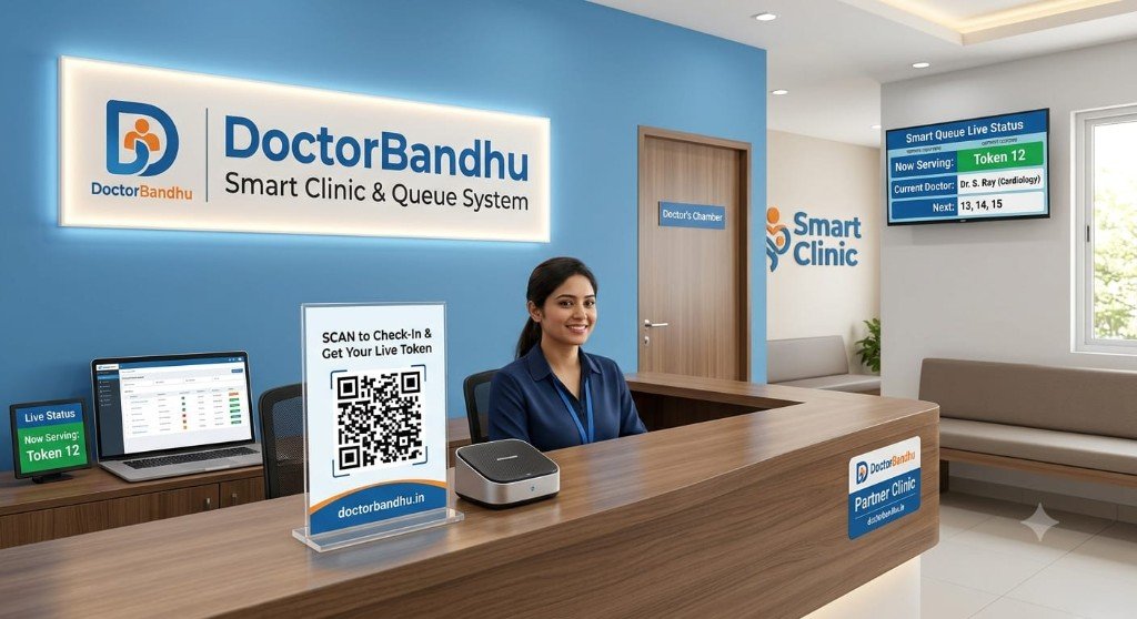 Doctor Bandhu smart clinic front desk setup