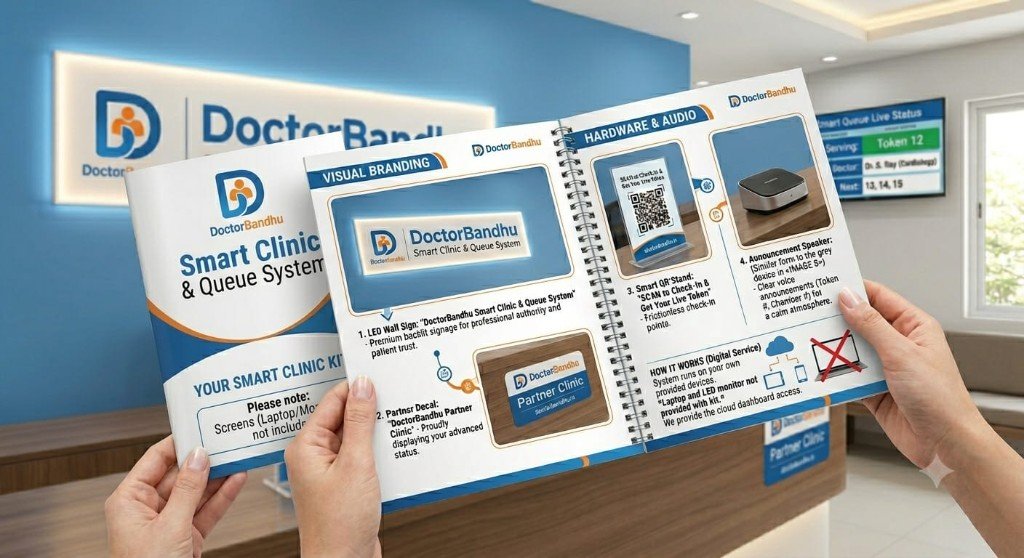 Doctor Bandhu marketing poster for smart clinic onboarding